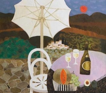 mary fedden white Mary Fedden, The White Umbrella , signed, oil on canvas, 91 x 101 cms. Sold Nov 2007 for £48,000 ( estimte 30-50,000)umbrella