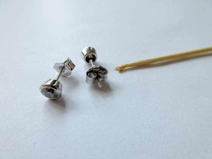 Image of ear studs with ear cheese