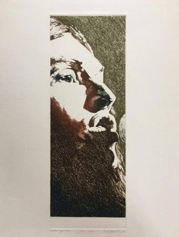 Image of david oxtoby the man etching