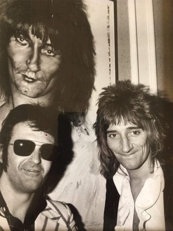 Image of David Oxtoby and Rod Stewart