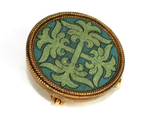 Castellani Micromosaic Brooch
