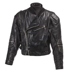 Sotheby’s London, Popular Culture, August/September 2024, Lot 39, Freddie Mercury: A Jean-Paul Gaultier Studded Black Leather Jacket, Stage-Worn By Freddie Mercury At The Dominion Theatre, London, 14th April 1988, £72,000