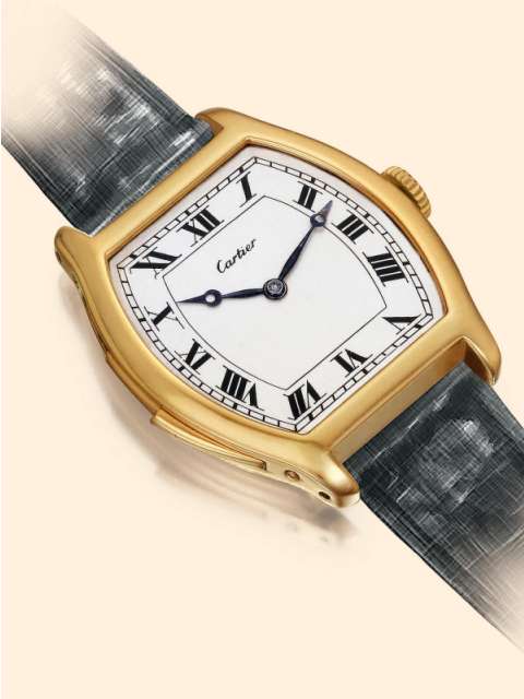 Above: The Earliest Cartier Minute-Repeating Wristwatch Cartier, France, "Bracelet Montre Tortue Or", No. 20797, movement No. 30159.
