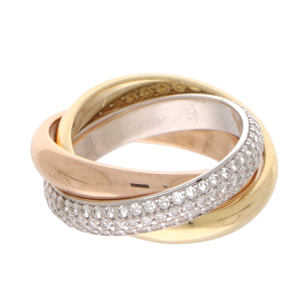 Cartier Diamond set trinity ring