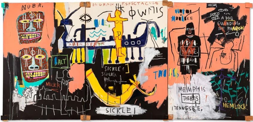 Jean-Michel Basquiat (American, 1960-1988) El Gran Espectaculo (The Nile), 198 Sold for $67m at Christie’s, New York.