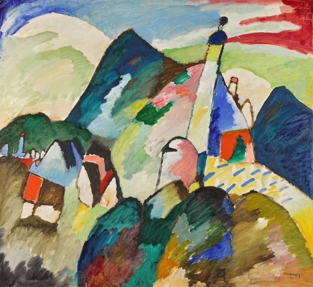 Wassily Kandinsky (Russian, 1866-1944) Murnau with Church II, 1910 Sold for $44.8 million at Sotheby’s New York