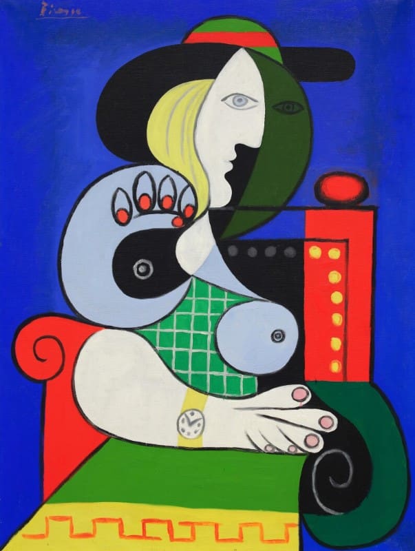 Pablo Picasso (Spanish, 1881-1973) Femme à la montre (1932) Sold for $139.4 million at Sotheby’s, making it the most expensive artwork sold at auction in 2023.
