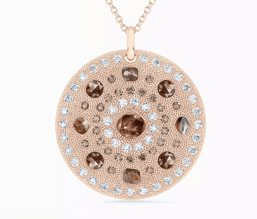This pendant with nearly 8cts of diamonds retails for £25,000