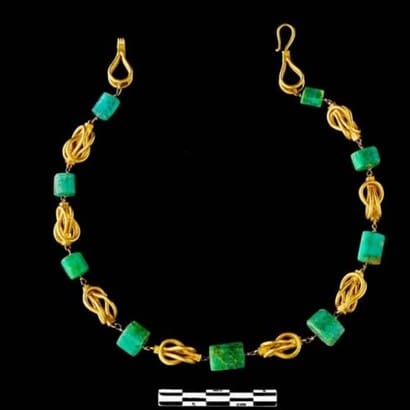 Emerald Necklace from the Treasure of Vaise. 3rd Cenury AD