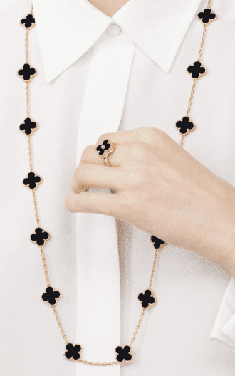 This onyx long chain has an insurance value of £15,800