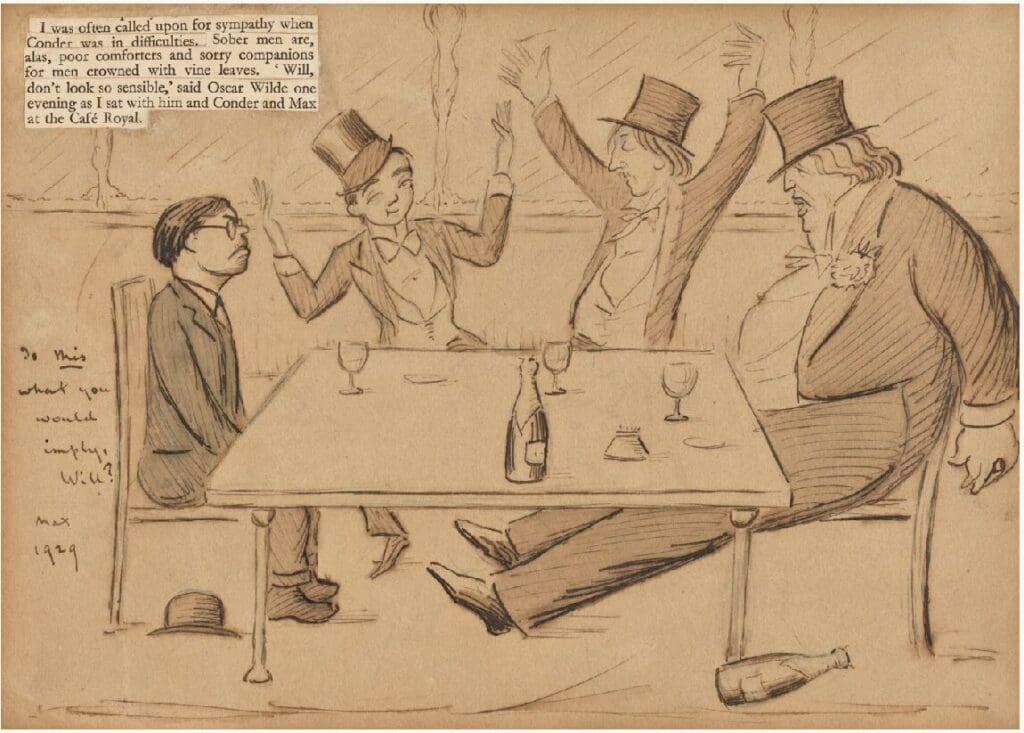 Lot 37 by Max Beerbohm sold £37,800 estimated at £8k-£12k