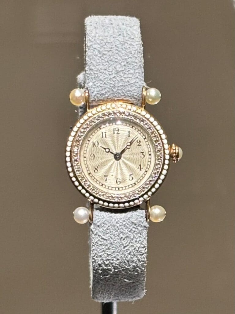 Cartier platinum diamond and natural pearl bracelet watches, 1910-11. Cartier Collection.