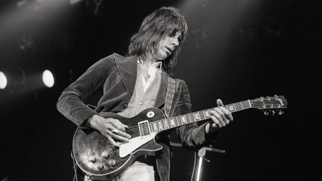 Jeff Beck’s ‘Oxblood’ Gibson Led Paul sold for £1,068,500 at auction in January 2025.