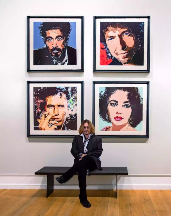 Johnny Depp with his Friends & Heroes collection