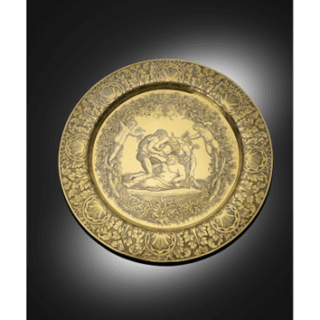 George IV silver-gilt sideboard dish by Edward Thomason of Birmingham