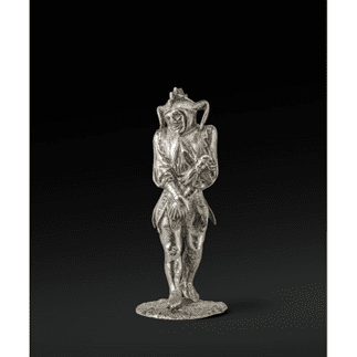 A Victorian novelty silver Jester pepper pot by Robert Hennell, London, 1868. Sold for £1,890.