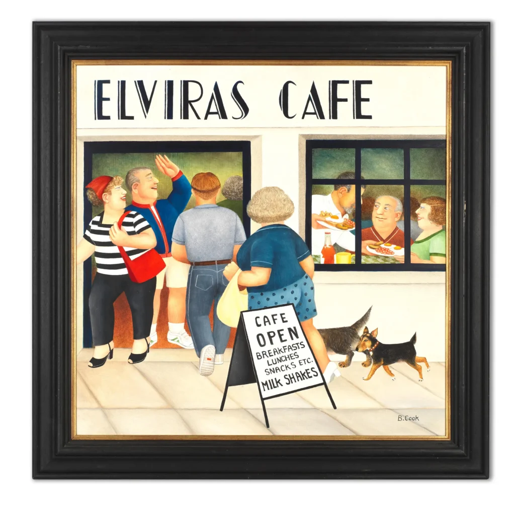 Elvira’s Cafe. Sold at auction in 2022 for £65,000.The insurance value would be around £140,000
