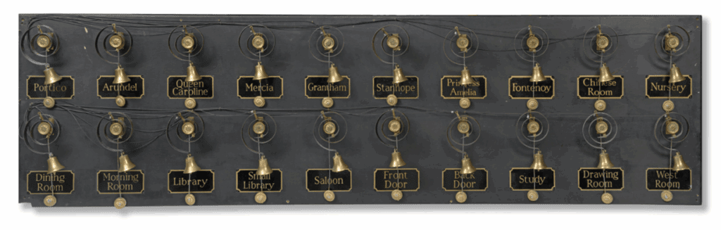 The Downton Abbey Bell Wall. Photograph by Bonham’s.