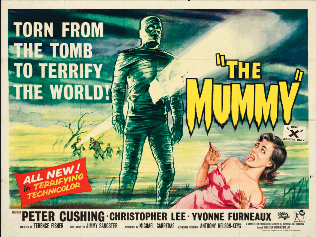 The Mummy (1959), British quad poster – Insurance £25,000