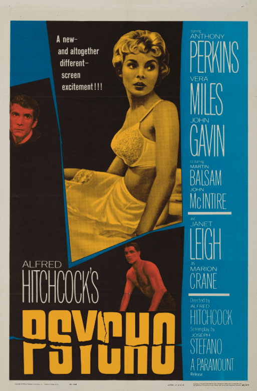 A copy of the US one-sheet for Psycho can typically be secured for around £3,000