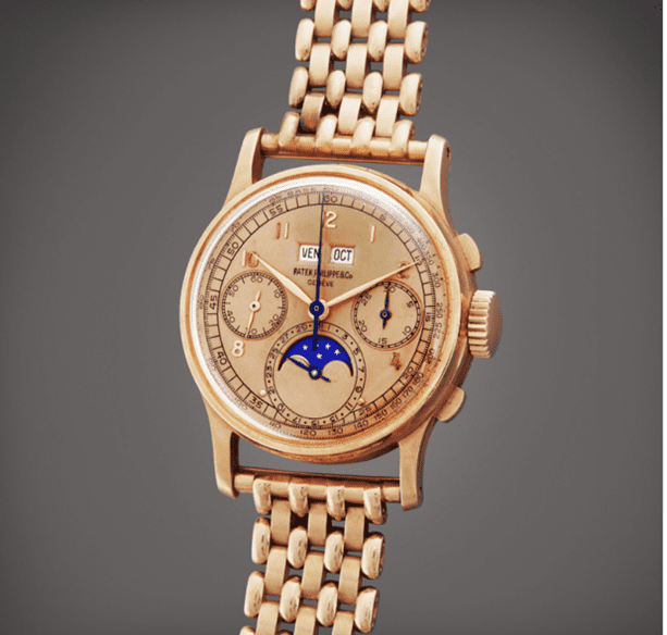 June 2023 Sotheby’s sold a pink gold ref. 1518 with on original bracelet dating to 1946 for $3,871,500