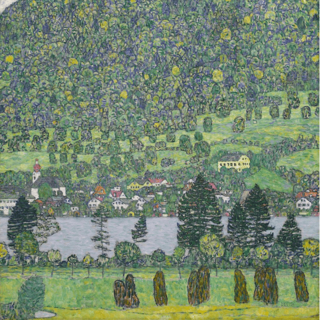 Gustav Klimt Waldabhang bei Unterach am Attersee (Forest Slope in Unterach on the Attersee). Estimate $49 million. Sold price $68.32 million.