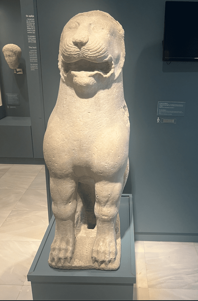 The Lion of Kythira at the Kythira Archaeological Museum. Photograph by Ashley Innes.