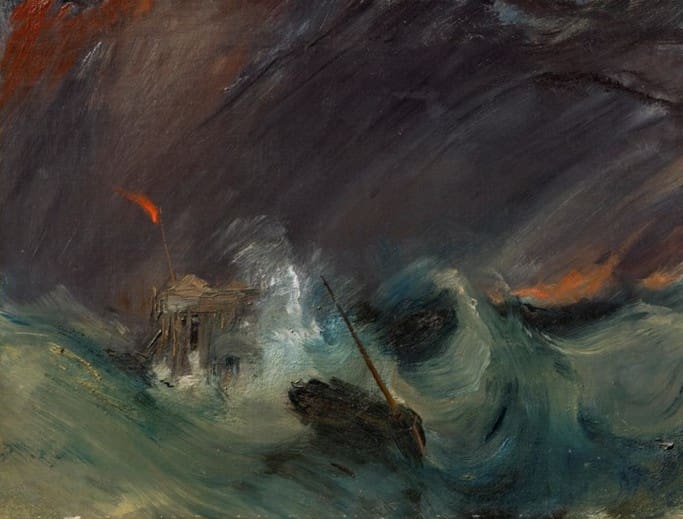 Richard Parkes Bonnington A Vessel in Distress