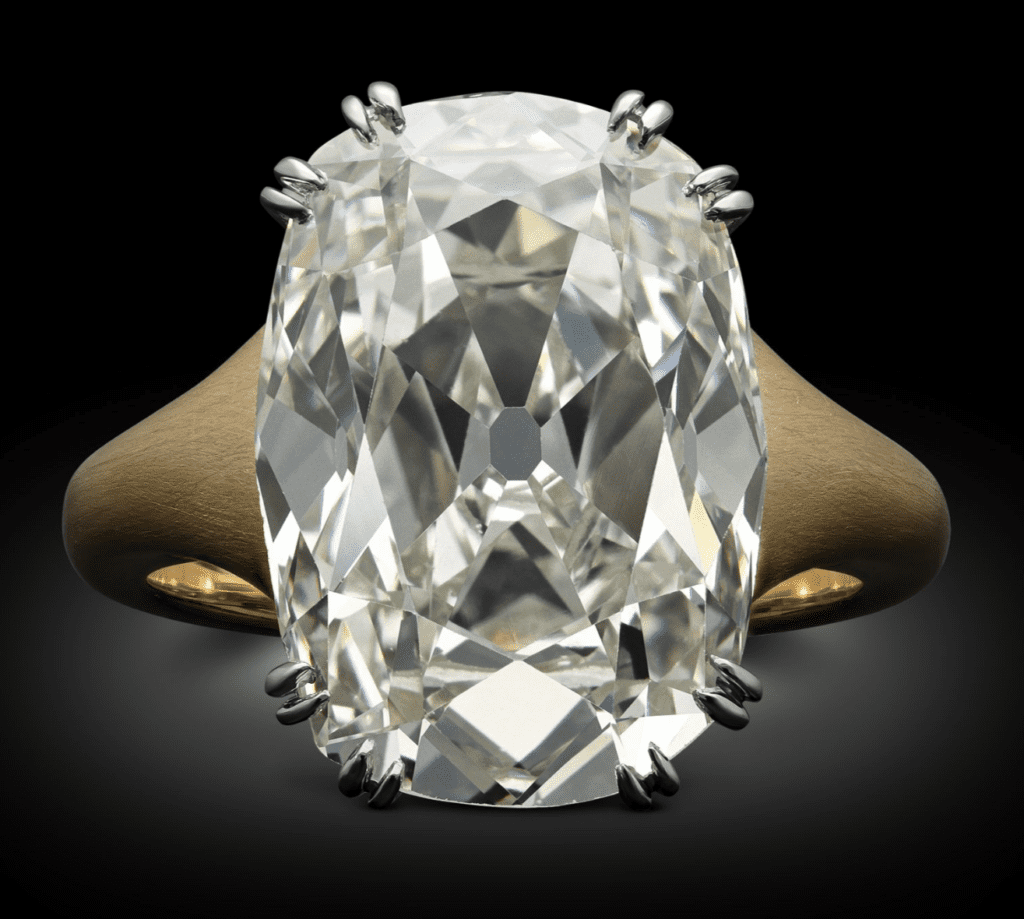 9.86ct Elongated Old Cut Diamond Solitaire Ring. Hancocks, POA.