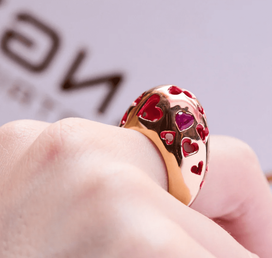 Solange Love Bombe ring featuring rubies retails for £9,600