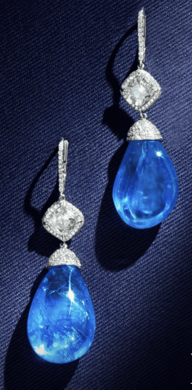 Burmese Sapphire and Diamond Earrings from Barron