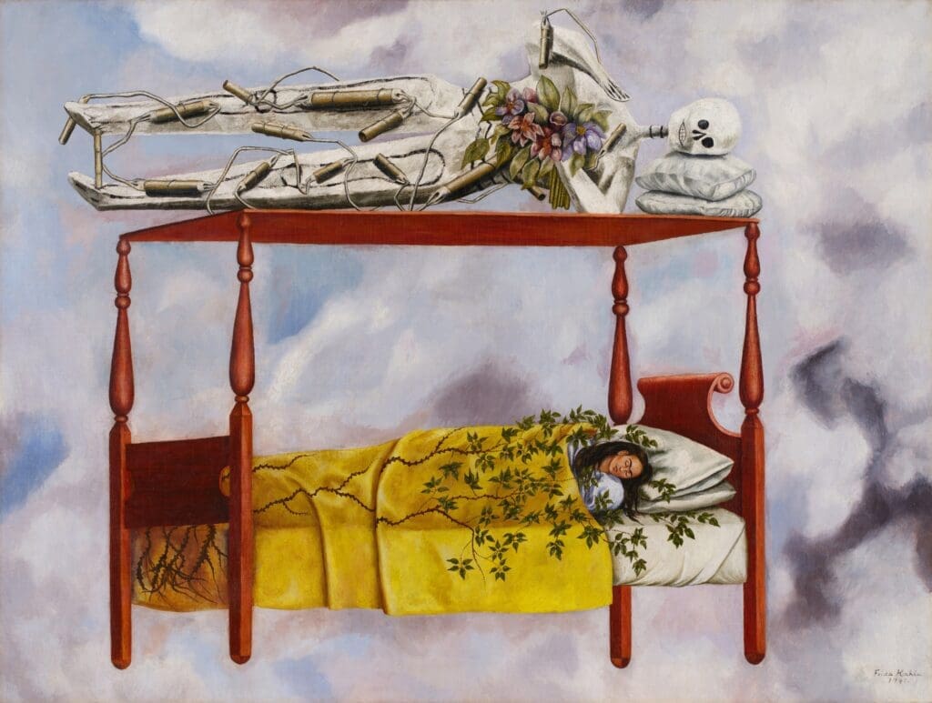 Frida Kahlo — El sueño (La cama) (1940) — $54.6 million. A rare Kahlo top-lot and a record result for the artist at auction in 2025.