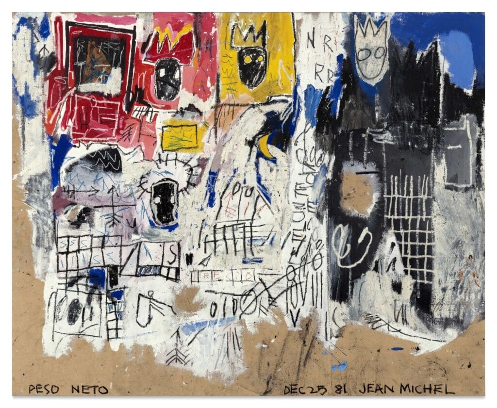Jean-Michel Basquiat — Crowns (Peso Neto) (1981) — $48.3 million (£34.9 million). A lively Basquiat from the early 1980s.