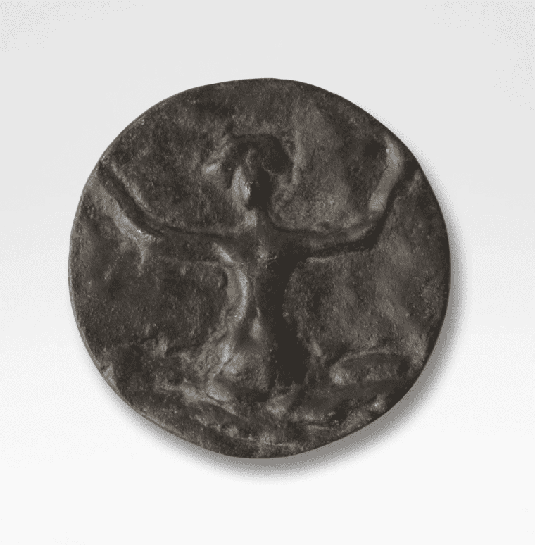 A rare Alberto Giacometti ‘Femme aux Bras Leves’ button made for Elsa Schiaparelli c. 1938. Sold Bonhams London ‘Modern Decorative Art & Design’ for £33,280 (inc. BP) Insurance in the region of £40,000.
