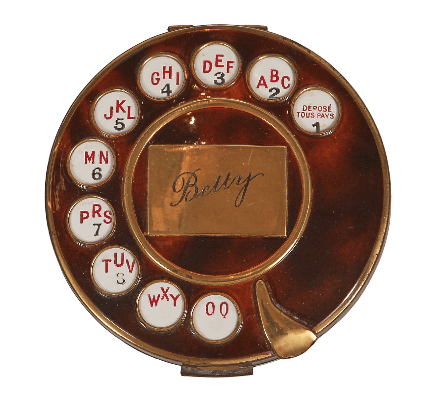 An unmarked compact designed by Salvador Dali for Schiaparelli, 1935, sold 9th December 2025 ‘Passion for Fashion’ at Kerry Taylor auctions for £2,210. Insurance in the region of £4,000.