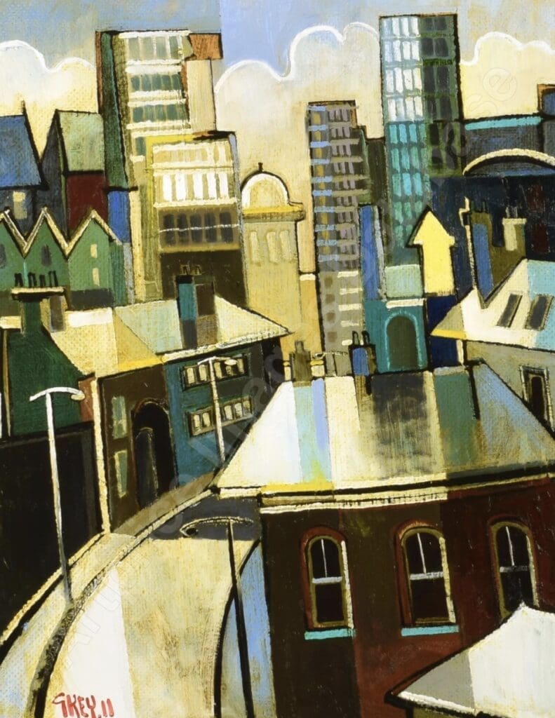 “Roof Reflections” (2011). Sold at auction for £3,400 March 2026. Insurance value would be approx. £7,500.